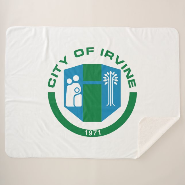 Manta Sherpa Bandera de Irvine (California) (Anverso (horizontal))