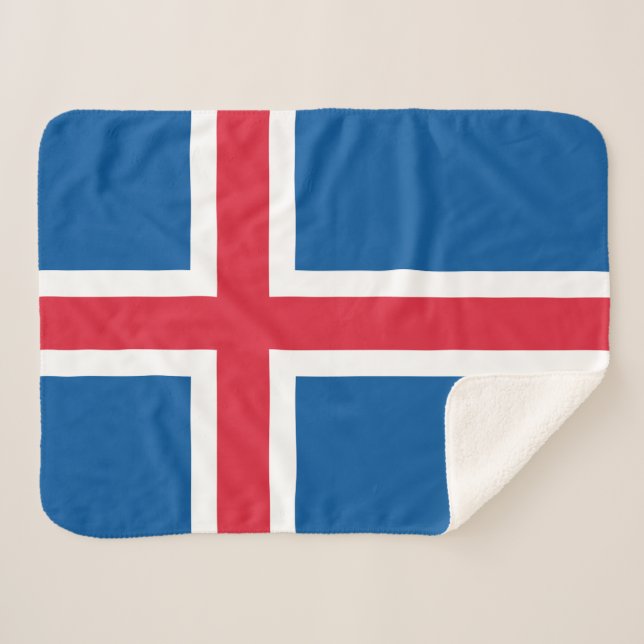 Manta Sherpa Bandera de Islandia (Anverso (horizontal))