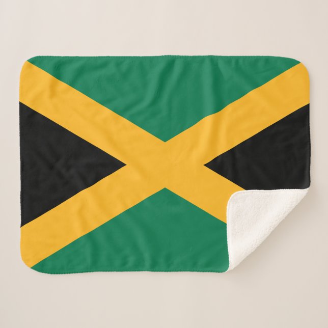 Manta Sherpa Bandera de Jamaica (Anverso (horizontal))