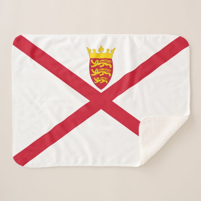 Manta Sherpa Bandera de Jersey (Anverso (horizontal))
