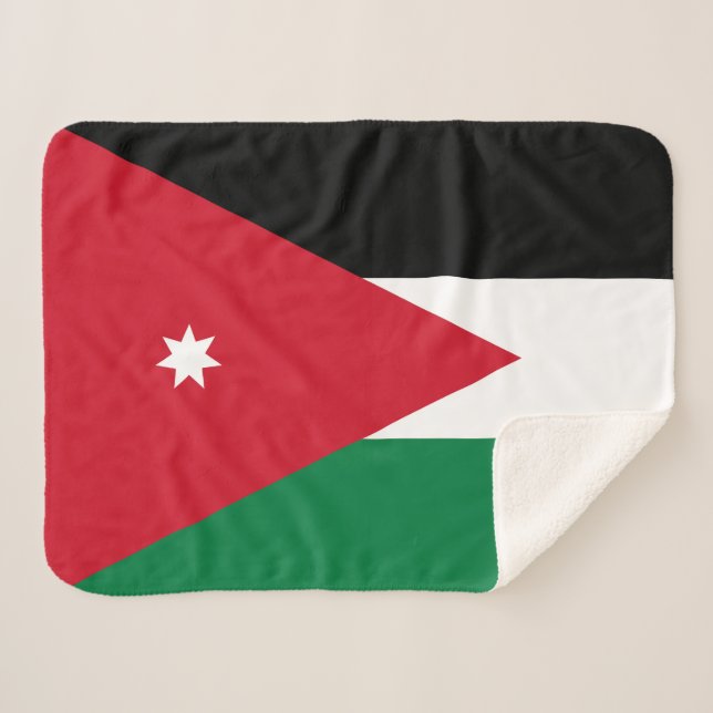 Manta Sherpa Bandera de Jordania (Anverso (horizontal))