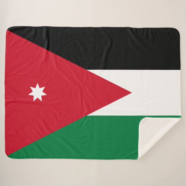 Manta Sherpa Bandera de Jordania (Anverso (horizontal))