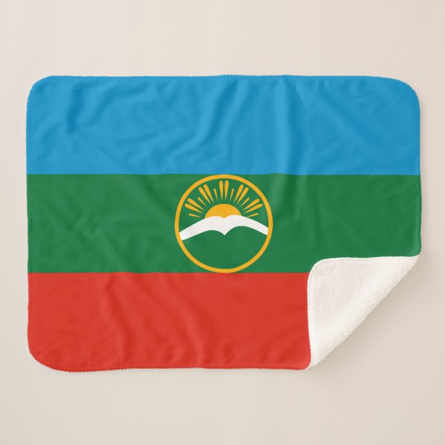 Manta Sherpa Bandera de Karachay Cherkessia (Anverso (horizontal))