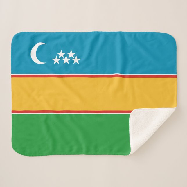 Manta Sherpa Bandera de Karakalpakstan (Anverso (horizontal))