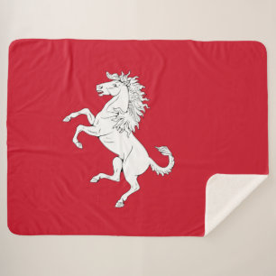 Manta Sherpa Bandera de Kent (caballo blanco) (condado de Ingla