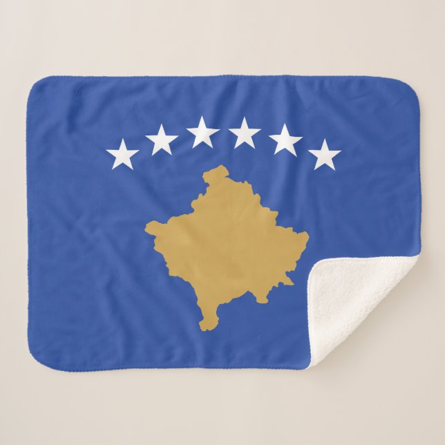 Manta Sherpa Bandera de Kosovo (Anverso (horizontal))