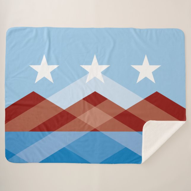 Manta Sherpa Bandera de la ciudad de Peoria (Arizona) (Anverso (horizontal))