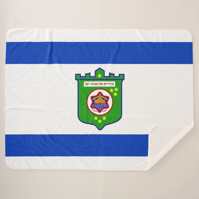 Manta Sherpa Bandera de la ciudad de Tel Aviv (Israel) (Anverso (horizontal))