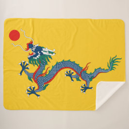 Manta Sherpa Bandera de la dinastía Qing china (dragón chino) (