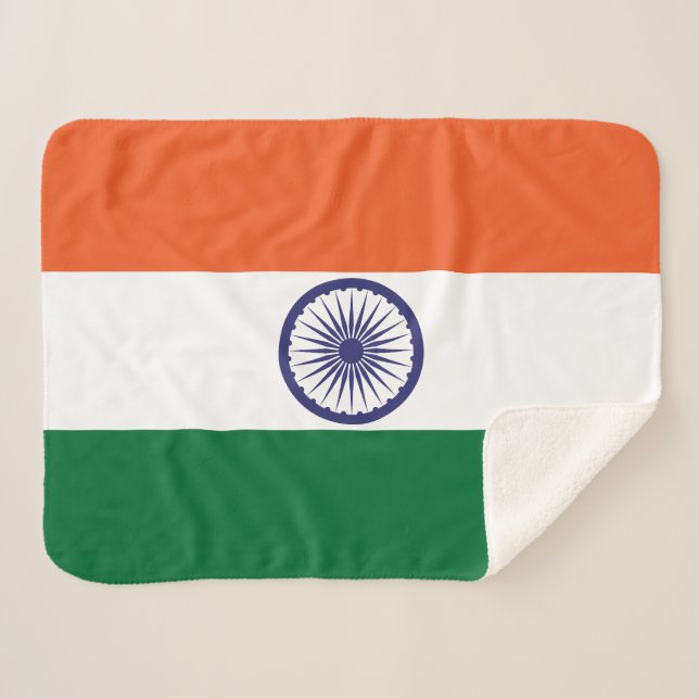 Manta Sherpa Bandera de la India (Anverso (horizontal))