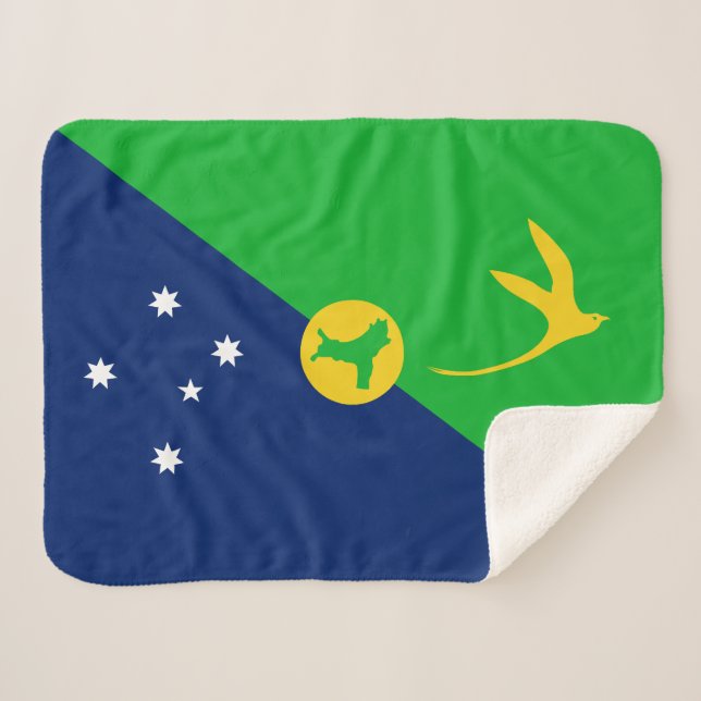 Manta Sherpa Bandera de la isla de los navidades (Anverso (horizontal))