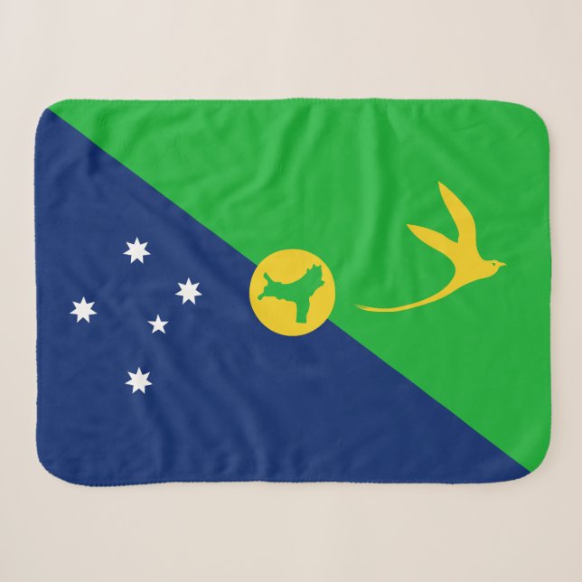Manta Sherpa Bandera de la Isla de Navidad (Anverso (horizontal))