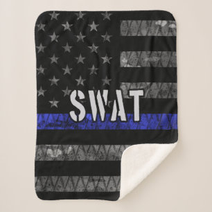 Manta Sherpa Bandera de la policía de SWAT con problemas