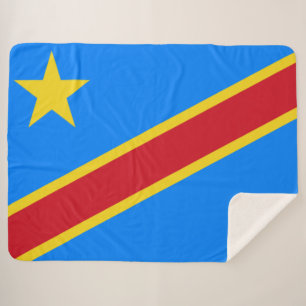 Manta Sherpa Bandera de la RDC (República Democrática del Congo