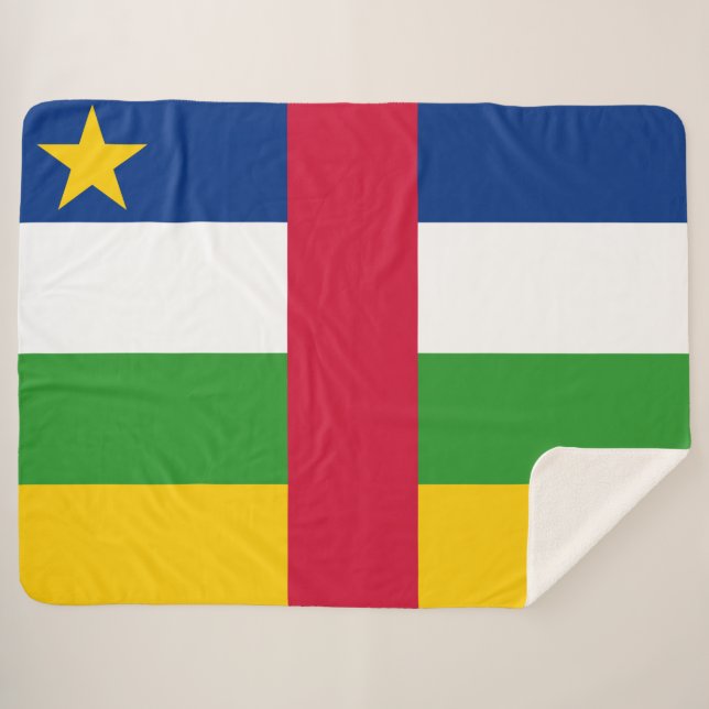 Manta Sherpa Bandera de la República Centroafricana (Anverso (horizontal))
