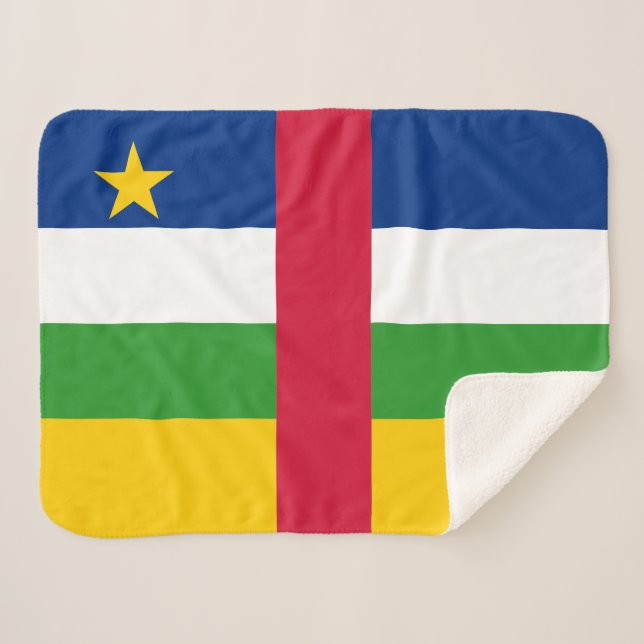 Manta Sherpa Bandera de la República Centroafricana (Anverso (horizontal))