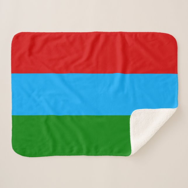 Manta Sherpa Bandera de la República de Karelia (Anverso (horizontal))