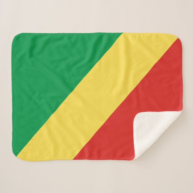 Manta Sherpa Bandera de la República del Congo (Anverso (horizontal))
