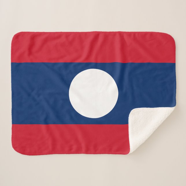 Manta Sherpa Bandera de Laos (Anverso (horizontal))