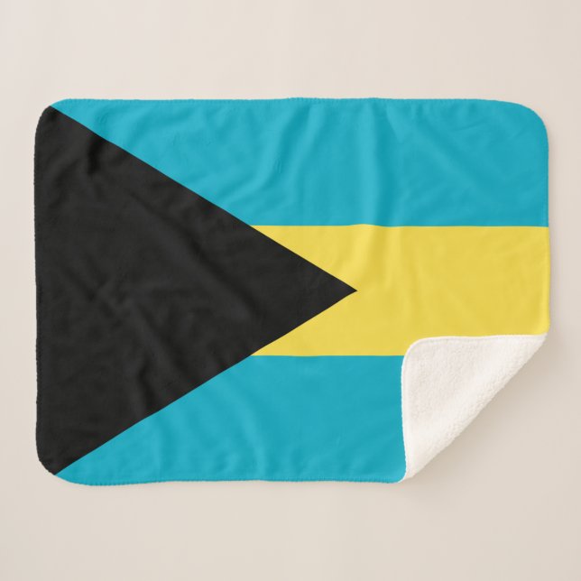 Manta Sherpa Bandera de las Bahamas (Anverso (horizontal))