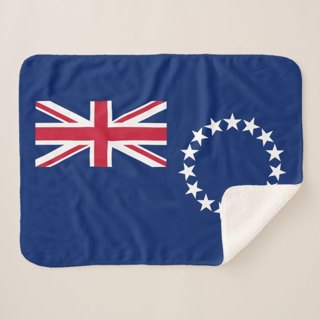 Manta Sherpa Bandera de las Islas Cook (Anverso (horizontal))