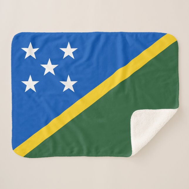 Manta Sherpa Bandera de las Islas Salomón (Anverso (horizontal))