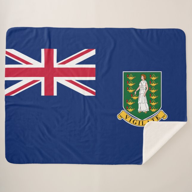 Manta Sherpa Bandera de las Islas Vírgenes Británicas (Anverso (horizontal))