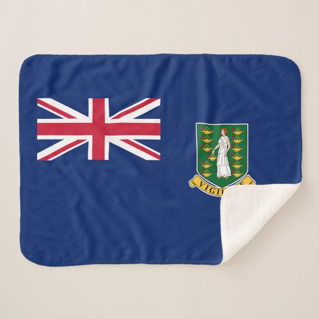 Manta Sherpa Bandera de las Islas Vírgenes Británicas (Anverso (horizontal))