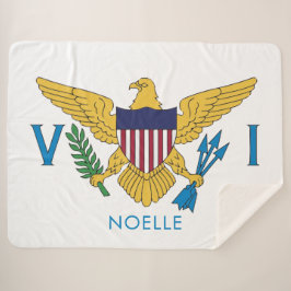 Manta Sherpa Bandera de las Islas Vírgenes de Estados Unidos