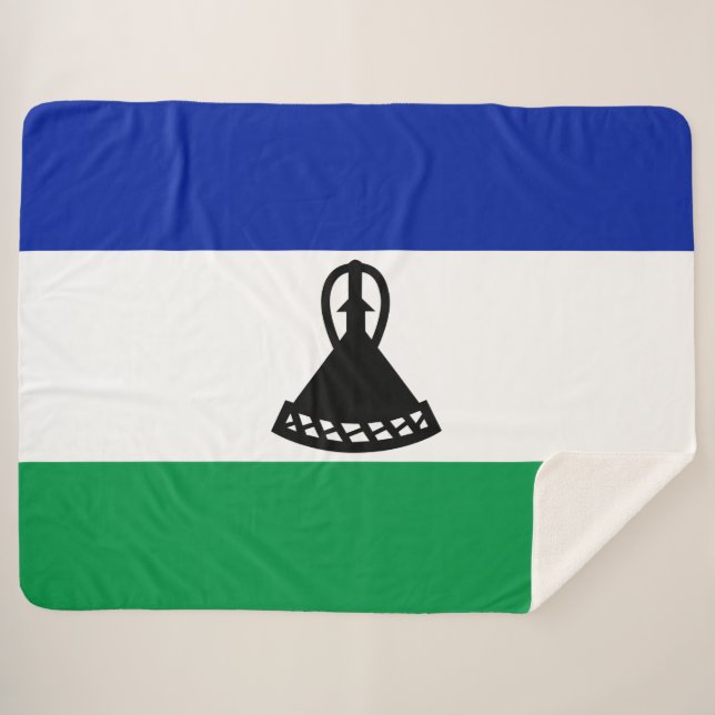Manta Sherpa Bandera de Lesoto (Anverso (horizontal))