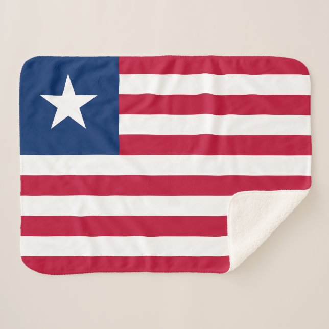 Manta Sherpa Bandera de Liberia (Anverso (horizontal))