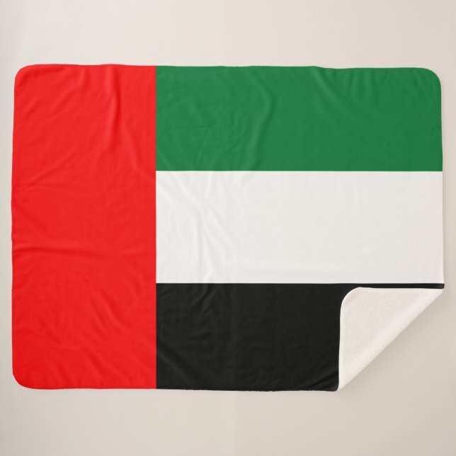 Manta Sherpa Bandera de los Emiratos Árabes Unidos (EAU) (Anverso (horizontal))