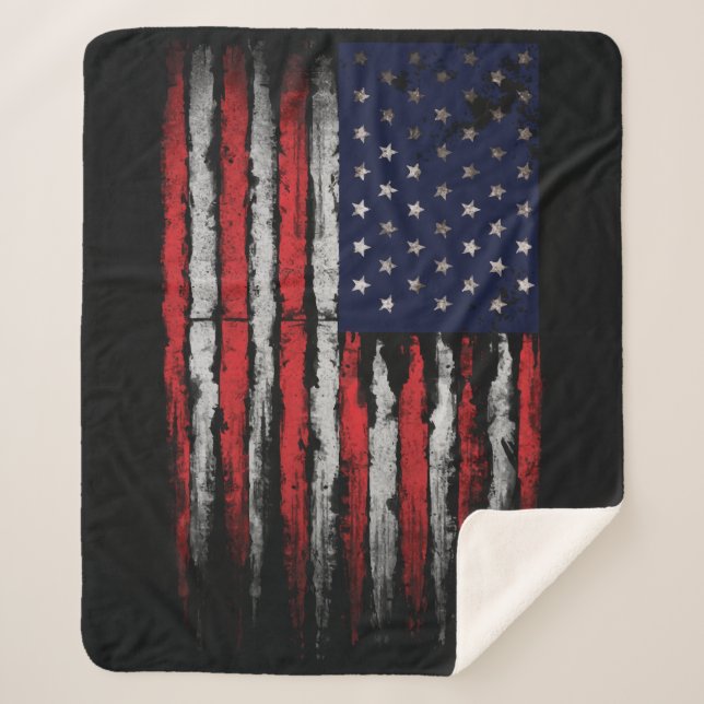 Manta Sherpa Bandera de los Estados Unidos (Anverso)