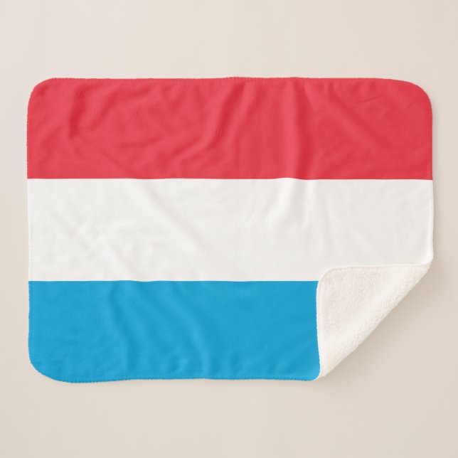 Manta Sherpa Bandera de Luxemburgo (Anverso (horizontal))