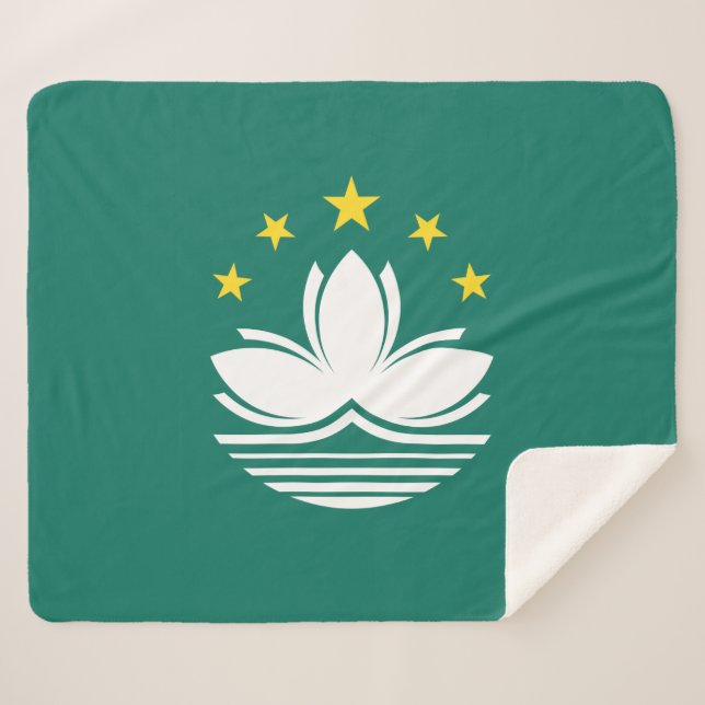 Manta Sherpa Bandera de Macao (región china) (Anverso (horizontal))