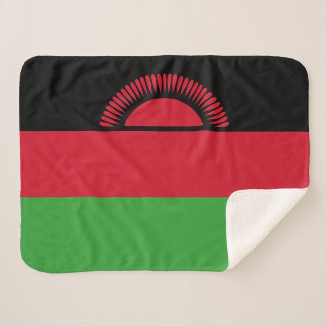 Manta Sherpa Bandera de Malawi (Anverso (horizontal))