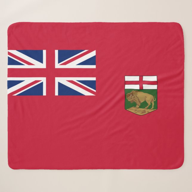 Manta Sherpa Bandera de Manitoba (Anverso (horizontal))