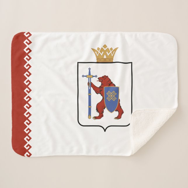 Manta Sherpa Bandera de Mari El (Anverso (horizontal))