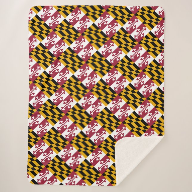 Manta Sherpa Bandera de Maryland (Anverso)