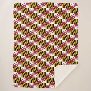 Manta Sherpa Bandera de Maryland