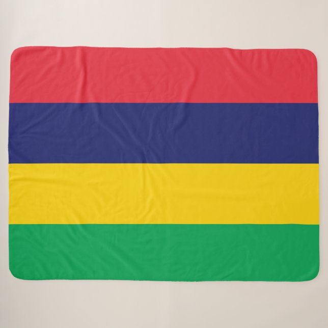 Manta Sherpa Bandera de Mauricio (Anverso (horizontal))