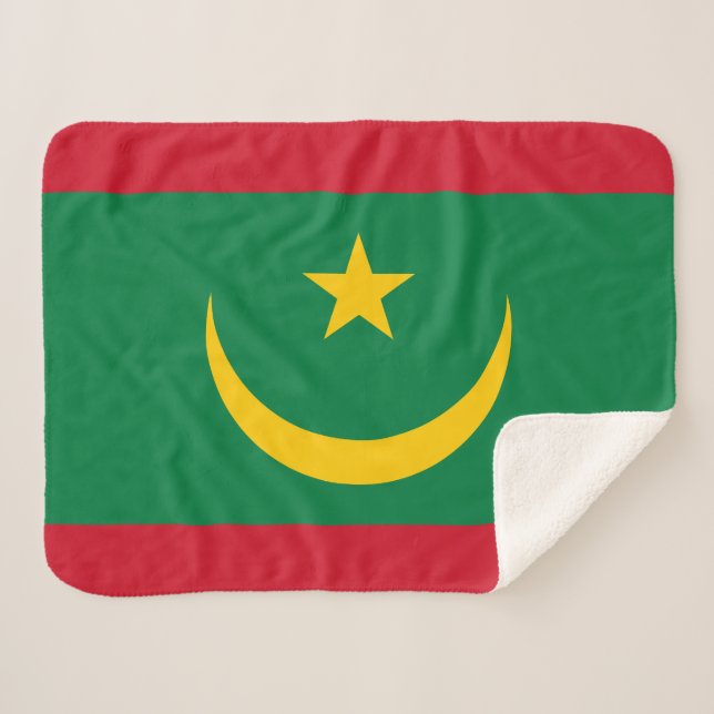 Manta Sherpa Bandera de Mauritania (Anverso (horizontal))