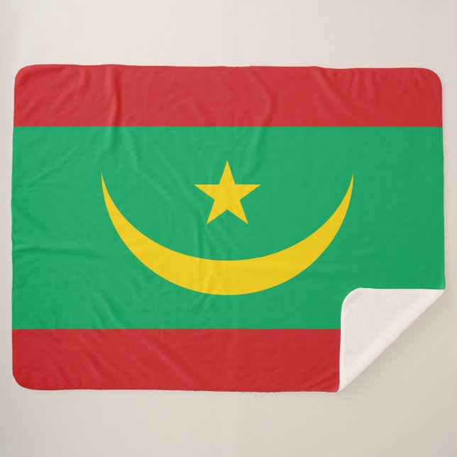 Manta Sherpa Bandera de Mauritania (Anverso (horizontal))