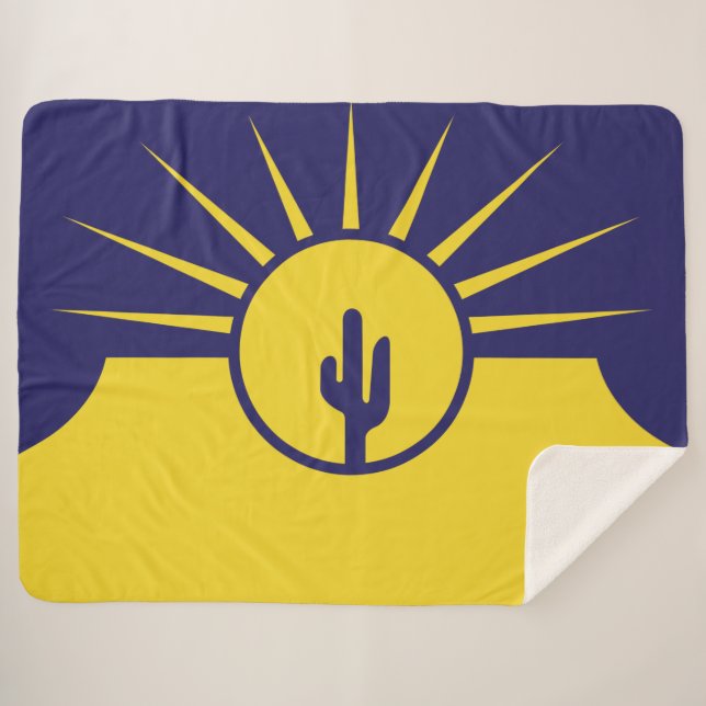 Manta Sherpa Bandera de Mesa (Arizona, Estados Unidos) (Anverso (horizontal))