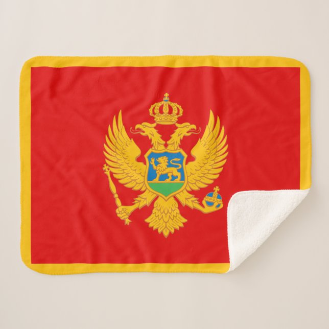 Manta Sherpa Bandera de Montenegro (Anverso (horizontal))
