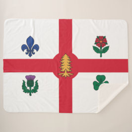Manta Sherpa Bandera de Montreal (Quebec, Canadá)