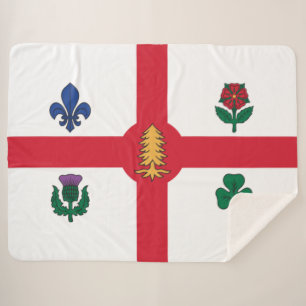 Manta Sherpa Bandera de Montreal (Quebec, Canadá)