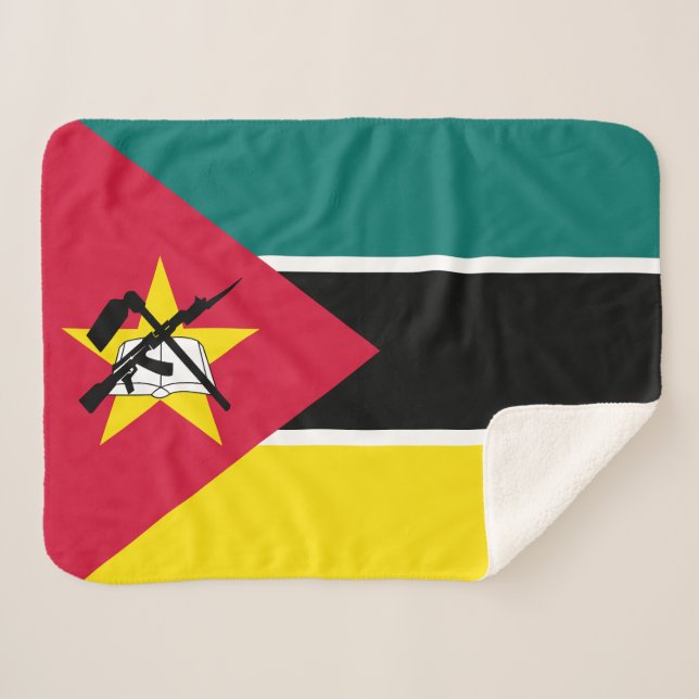 Manta Sherpa Bandera de Mozambique (Anverso (horizontal))