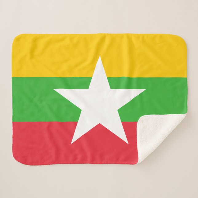 Manta Sherpa Bandera de Myanmar (Anverso (horizontal))