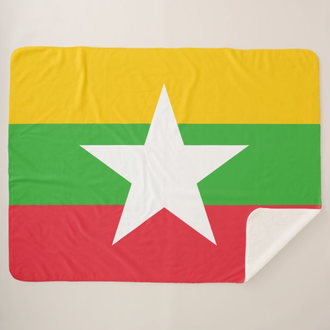 Manta Sherpa Bandera de Myanmar (Birmania) (Anverso (horizontal))
